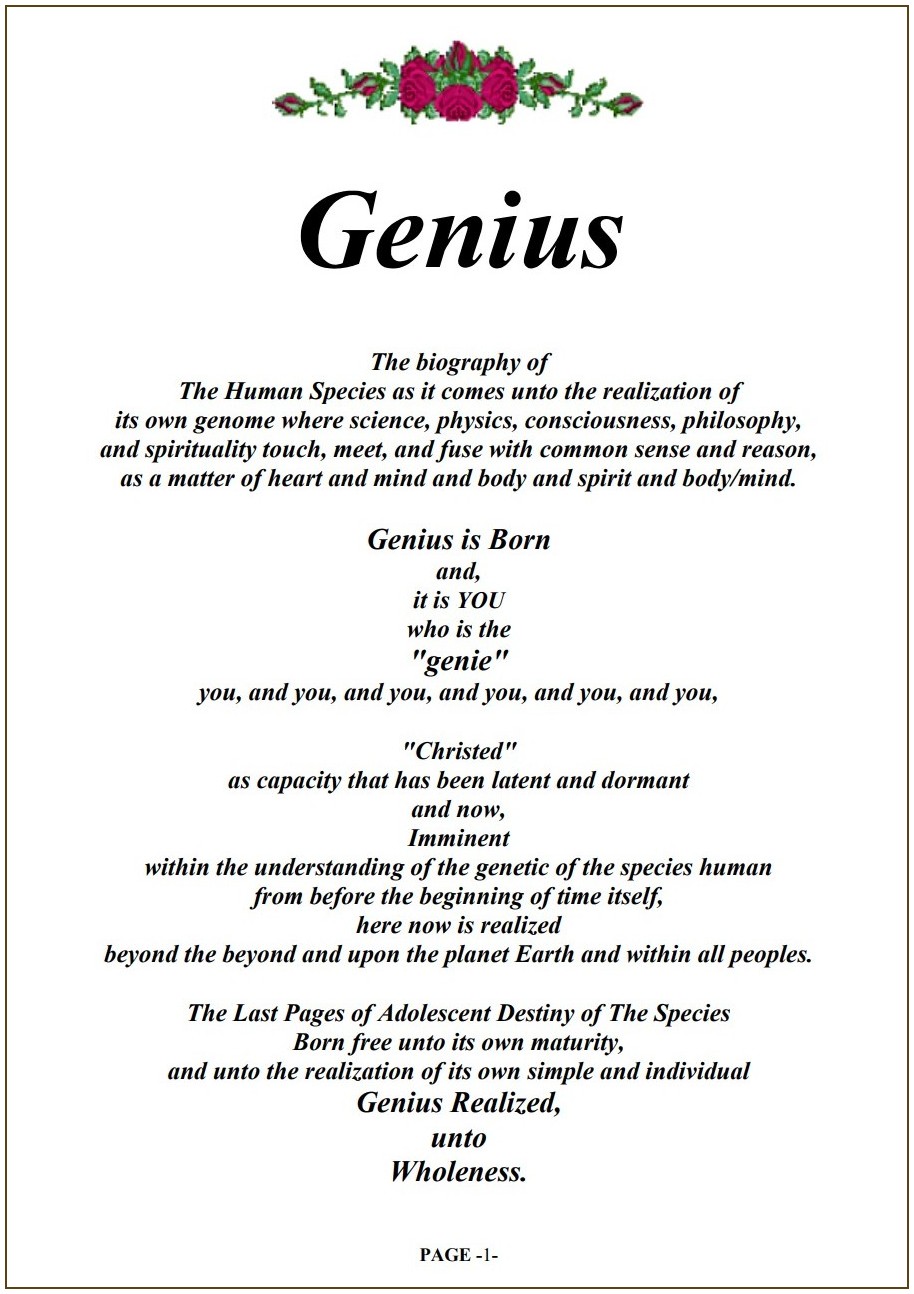 The Genius book - introduction page 1
